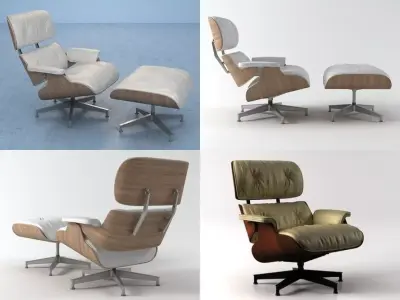 Eames Lounge Chair and Ottoman 3D model