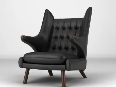 Hans J Wegner Papa Bear Chair 3D model