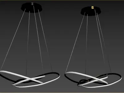Cales Unique Geometric LED Chandelier 3D model