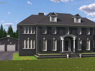  Colonial Style House with Garage 