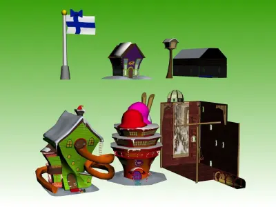 GAME MODEL LOW POLY PP 03 Low-poly 3D model