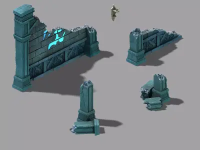 Underground Palace - Remaining Wall 01 3D model