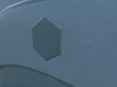 Sci-Fi Air-went Low-poly 3D model