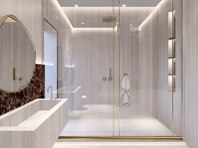 Modern bathrrom design 3D model