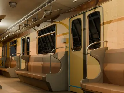 Metro Kyiv subway Low-poly 3D model