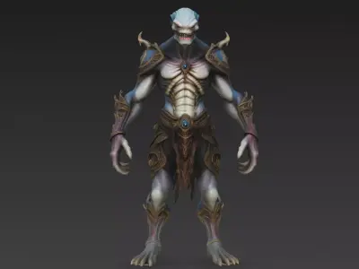 Armored Humanoid Monster Variant 3D Model 3D model