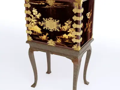 Ornate Japanese Cabinet 3D model