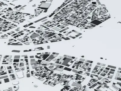 Geneva Streets and Buildings 3D model