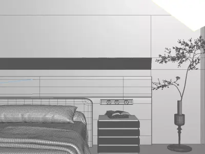 Bedroom interior scenes 3D model