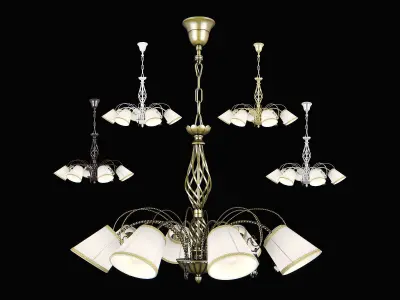 682 796 18x Esedra Lightstar Chandelier 3D model