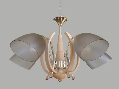 chandelier-wood-2856 modern chandelier 3D model
