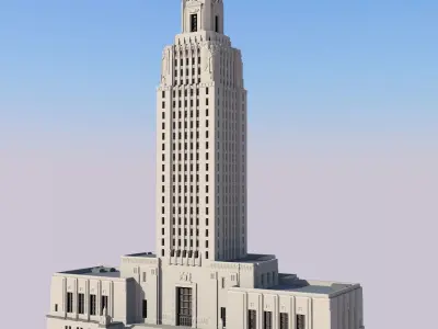 Louisiana State Capitol 3D print model
