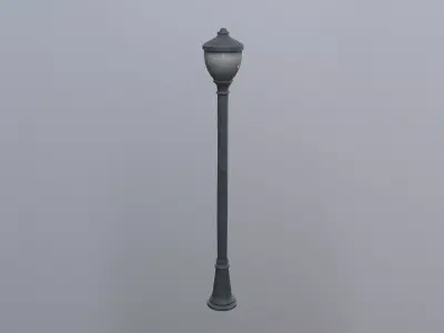 Vintage Street Lamp 3D Model Low-poly 3D model