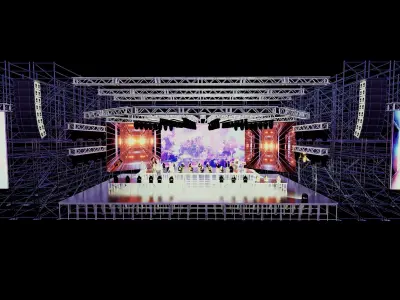 Escenario para conciertos  layher  3D model