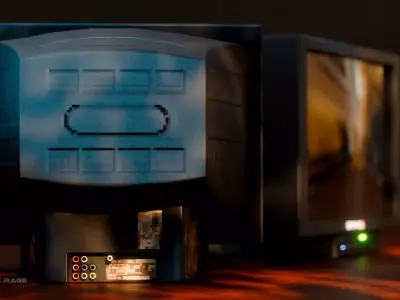 Retro CRT TV 1990s game ready pbr lofi Low-poly 3D model