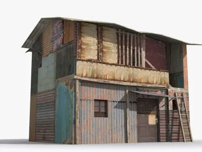 Slum x2 Low-poly 3D model purchase