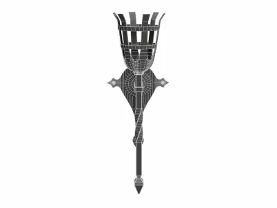 Torch collection lord of rings wall sconce 3D model