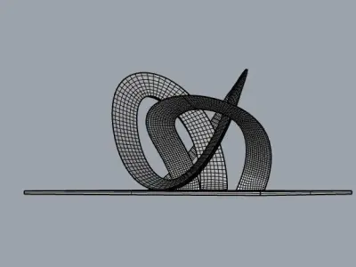 Abstract Sculpture 3D model 9