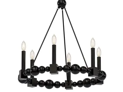 Randers Light Bead Chandelier 3D model