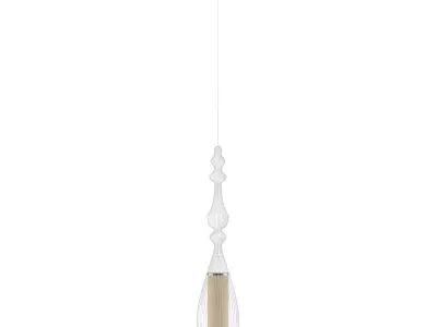 Ceiling Lamp with Wire Shade 01 3D model