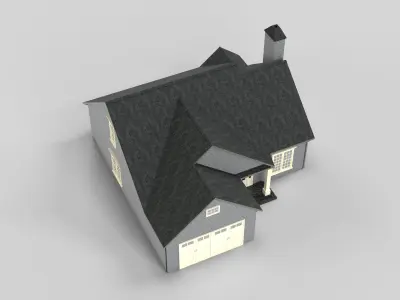 British House Design 05T2 Low-poly 3D model