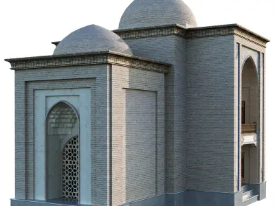 old islamic turkish tomb set 140 Low-poly 3D model