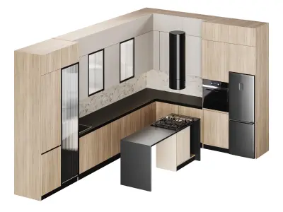 Modern kitchen 27 3D model