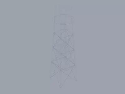Steel Water Tower Free 3D model