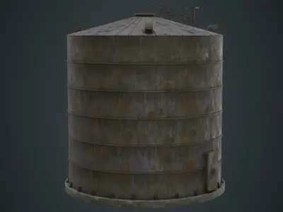 Silo 1B Low-poly 3D model