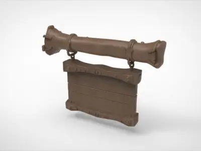 medieval sign 3D print model buy