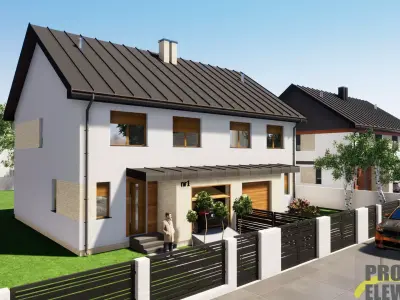 developer house two families double house model 3D model