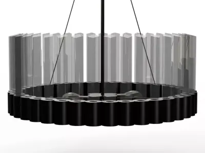 Risette Black Base Chandelier or Pendant Low-poly 3D model