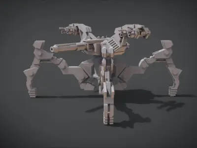 Aracnotron robot Low-poly 3D model