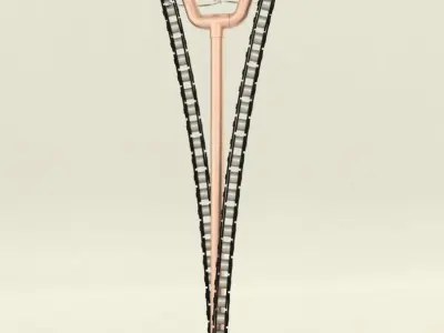 Industrial V-lamp 3D model