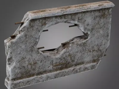 Wall 08 Pbr Low-poly 3D model