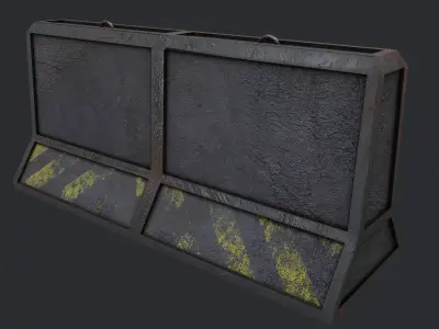 Concrete Barrier 3D model buy