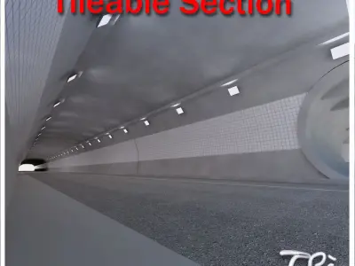 A TYPE TUNNEL SECTION DETAIL 3D model