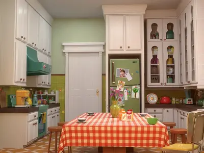  Cartoon Kitchen Dining Room 