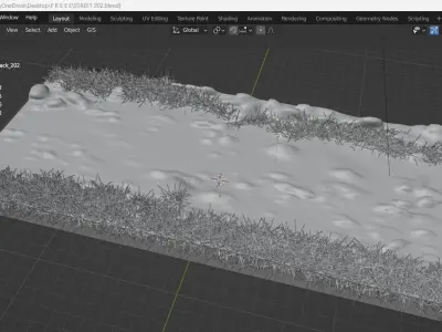 Off Road Track Low-poly 3D model