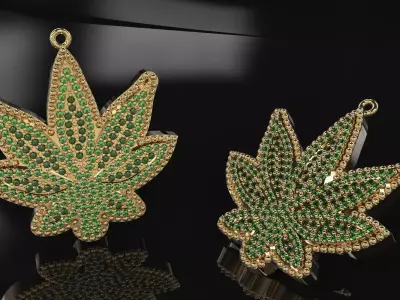 Marijuana Pendant 3D print model