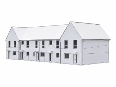 Neighborhood Houses P24 Low-poly 3D model