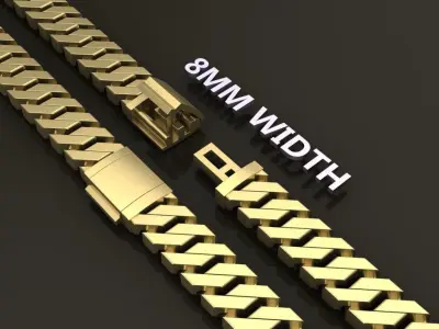 Cuban Chain Link Box Style 8MM WIDTH  3D print model