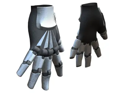 Sci-fi Robotic Gloves Low-poly 3D model