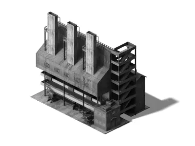 Future World - Industrial Area 03 3D model