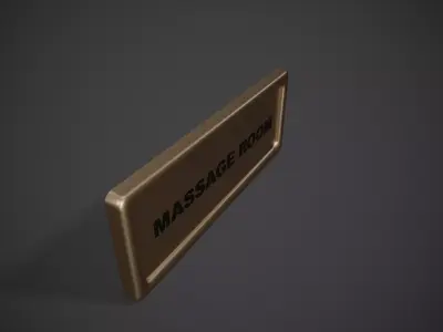 Nameplate 03 Low-poly 3D model