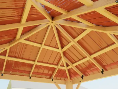 High definition optimized Gazebo Low-poly 3D model