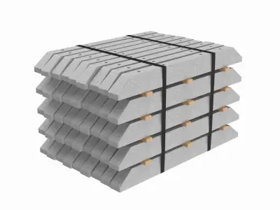Stacked Concrete Spur Slabs 3D model purchase