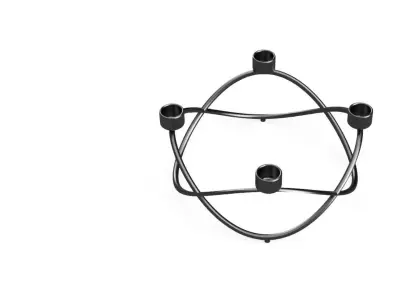 Advent candle stand 3D printable 3D print model