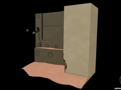  Star Wars Jabbas Palace Door Diorama for 4 and 6 inch figures 3D print model