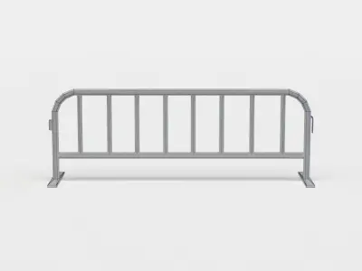Metal fence Low-poly 3D model